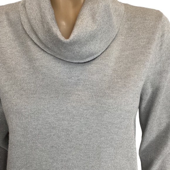 Evolution by Cyprus silver cowl neck sweater size small - Picture 4 of 7